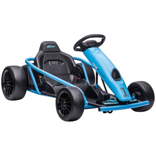 HOMCOM 24 V Elektro Go-Kart Kinder 13 Km/h Gokart mit Drift-Funktion Blau