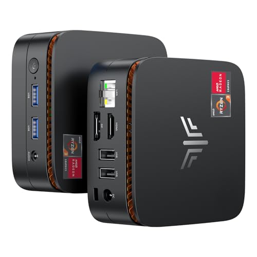 NiPoGi Essenx E1 Mini PC AMD Ryzen 3250U W-11 Pro(2C/4T, bis zu 3,5 GHz) 8GB DDR4 RAM+256GB SSD, 4K@60Hz Dual Display HDMI 2.0+DP 1.4/Wi-Fi 5/BT 4.2/LAN, Desktop-PC für Büro/Bildung