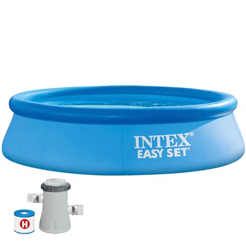 Intex 28122NP – Aufstellpool Easy Set Rund, Filterpumpe 1250 L/h, 3853 L, PVC, Blau, 305x76 cm