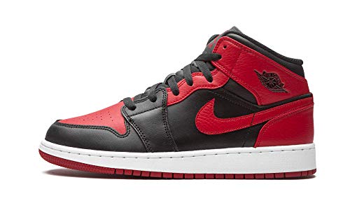 Nike Air Jordan 1 Mid (Gs) Sneaker, Black Gym Red White, 40 EU