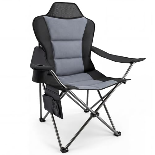 YEAUPE PRO Campingstuhl Faltbar Bequem Gepolster, 150 KG Belastbar