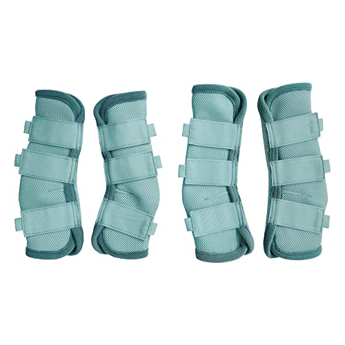 Horse Fly Boots - Fly Horse Boots Perfect for Equine Leg Wraps and Maximum Horse Fly Protection Set of 4 (Blue, Full)