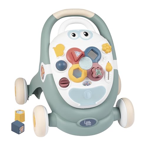 Smoby Toys - Little Smoby Lauflernwagen ab 1 Jahr - 3-in-1-Lauflernhilfe mit Laufwagen, Activity-Board & Puppenwagen für Babys und Kleinkinder ab 12 Monaten