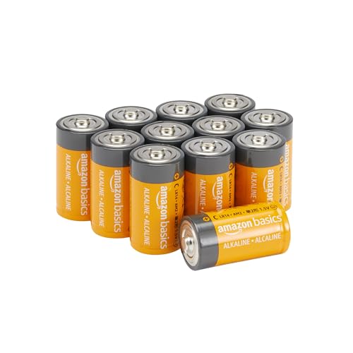 Amazon Basics Allzweck-Alkali-Batterien vom Typ C (Babyzellen), 1,5 V, 5 Jahre lagerfähig, 12 Stück
