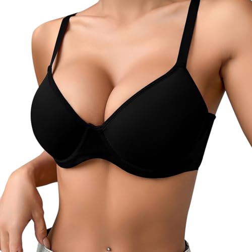 BH Damen mit Bügel Super Push Up Tshirt BH für Kleine Brüste Extrem Gepolstert Maximizer Balconette Große Größen Underwired Bra