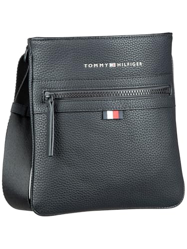 Tommy Hilfiger Herren Umhängetasche Essential PU Mini Crossover Klein, Schwarz (Black), Einheitsgröße