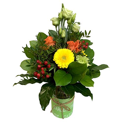 Blumenstrauß 'O Happy Day' inkl Glückwunschkarte Blumenversand ohne Versandkosten Prime by Blumen Senf