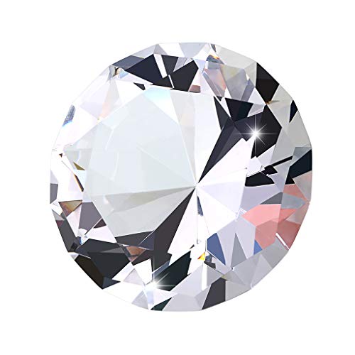 BSTKEY Kristalldiamant-Briefbeschwerer – Glasornament, Fotografie, Kunst, Display, Hochzeit, Party, Dekoration, funkelnde Dekorationen, Sonnenlicht reflektieren (100 mm)