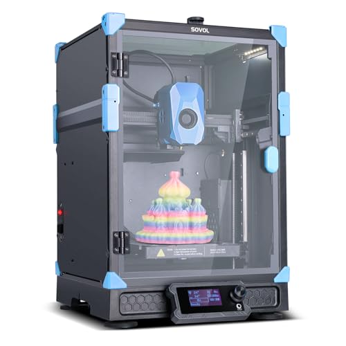 Sovol Zero 3D-Drucker, 1200mm/s High-Speed CoreXY Drucker Open Source mit Wirbelstrom-Scanning & Drucksensor, 350℃ Druckkopf & 120℃ beheiztes Bett, XYZ Linearführungsschienen, Bauraum 120x120x120 mm