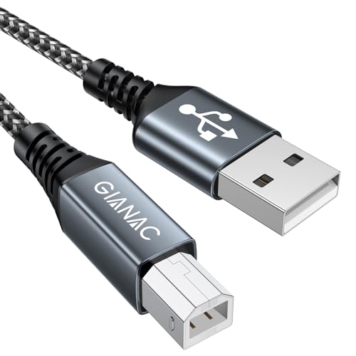 GIANAC USB Druckerkabel [2M] USB A auf USB B Druckerkabel USB 2.0 Typ B