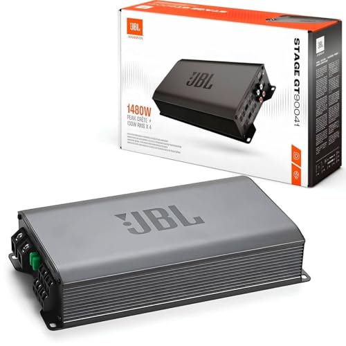 JBL Stage GT 90041 Car Hifi Autoradio Verstärker 1480W Max 130W RMS von Harman Kardon - Class-D 4 Kanal Endstufe Auto, mit HPF & LPF Filter für Front/Rear Setups oder 2+1 Kanal Gebrückt mit Subwoofer