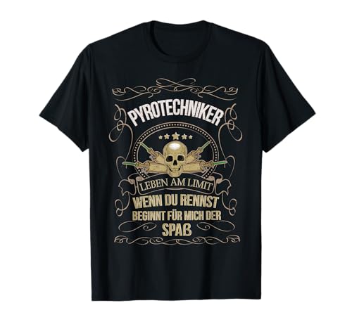 Lustige Feuerwerk und Feuerwerker Sprüche Pyrotechniker Böller Raketen Pyromane Pyrotechnik T-Shirt für Pyrotechnikerinnen und Feuerwerkerinnen, Herren, Schwarz, Kurzarm, Klein, US, Pullover, Winter