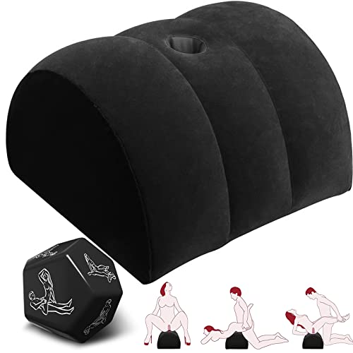 Prosixtoy Aufblasbares Sex Positions Kissen und Würfel Sex Spiele für Erwachsene Paare Sex Spielzeug Dildo Halterung, Sex Kissen für Frauen G Punkt Position Multifunktionales Aufblasbares Stützkissen