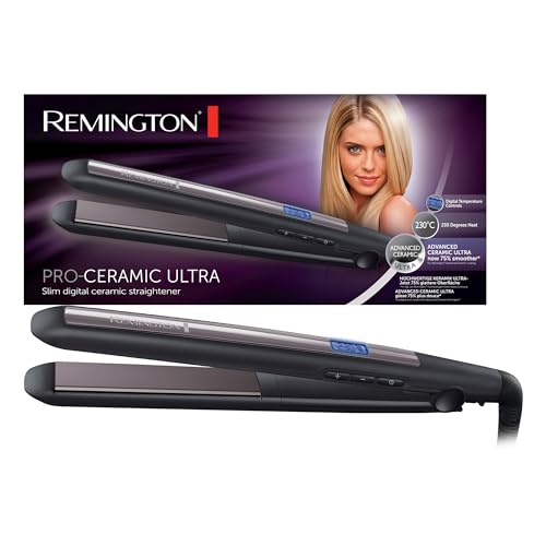 Remington Glätteisen Pro-Ceramic Ultra (hochwertige Ultra-Keramikbeschichtung) LCD-Display, 150-230°C, Haarglätter S5505