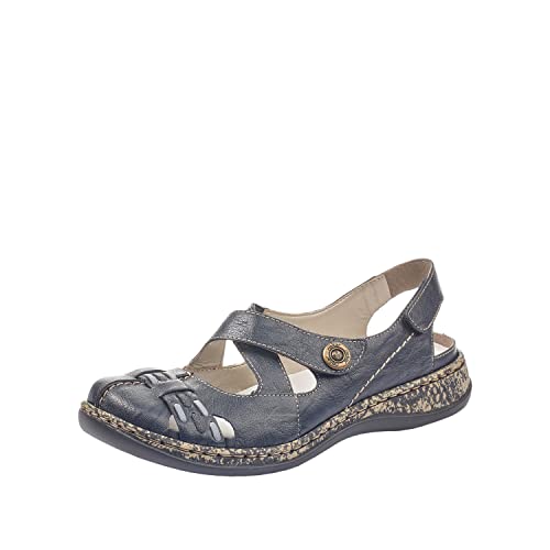 Rieker Damen Frühjahr/Sommer Geschlossene Ballerinas, Pacific Adriatic Night Blue 46377 14, 36 EU