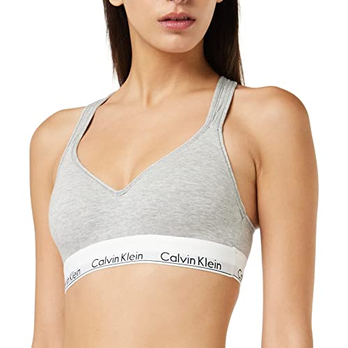 Calvin Klein Damen BH Bralette Lift Gepolstert, Grau (Grey Heather), M
