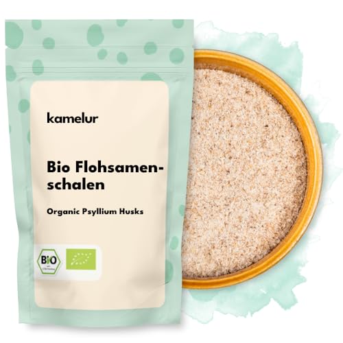 Kamelur Bio Indische Flohsamenschalen (1kg) Ballaststoffreiche Flohsamen Schalen