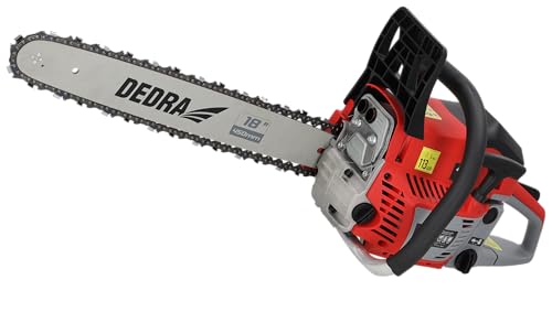 Benzin-Kettensäge 2,4 kW 58 cm³, bis 12000 U/Min DEDRA mit zwei Führungsschienen: 18
