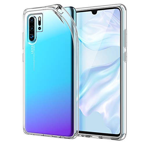 JETech Hülle für Huawei P30 Pro, Case Cover Prämie TPU-Material, transparent, durchsichtig, Stoßfest (Durchsichtig)