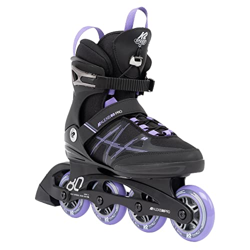 K2 Skates Damen Inline Skates Alexis 80 PRO, Black - Lavendar, 30G0213.1.1.085