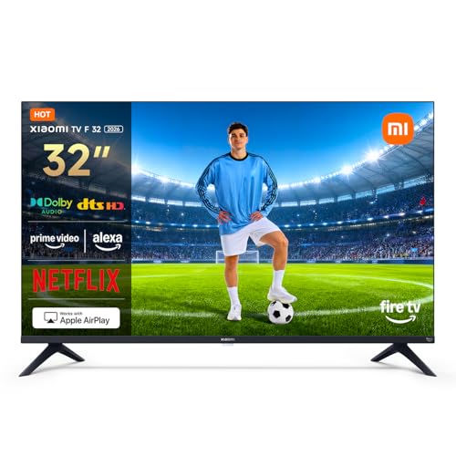 Xiaomi TV F 32, 32 Zoll (81 cm), HD, Smart TV, Fire OS7, Triple Tuner DVB-C/S/S2/T/T2, Dolby Audio™, DTS Virtual:X, DTS-HD, Sprachsteuerung mit Alexa, Kompatibel mit Apple AirPlay