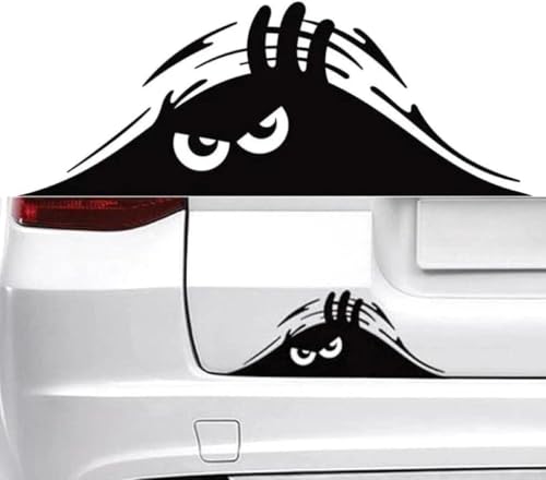 2 Stück 3D Autoaufkleber – Lustige Peeking Monster Augen Sticker – Wasserdichte Cartoon Aufkleber für Auto, Motorrad & Fenster
