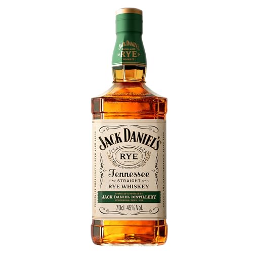 Jack Daniel's Tennessee Rye Whiskey - Mit süßen Karamell- und kräftigen Gewürz-Noten 1x 0,7l 45% Vol.