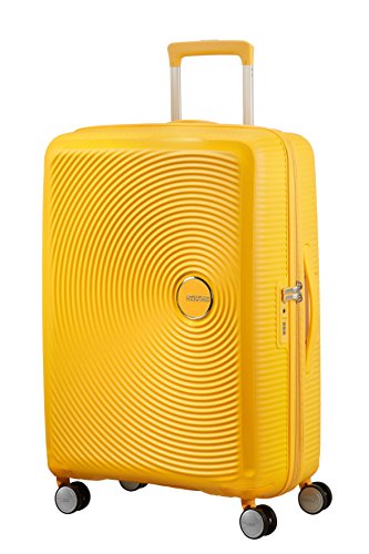 American Tourister Soundbox - Spinner M Erweiterbar Koffer, 67 cm, 71.5/81 L, Gelb (Golden Yellow)