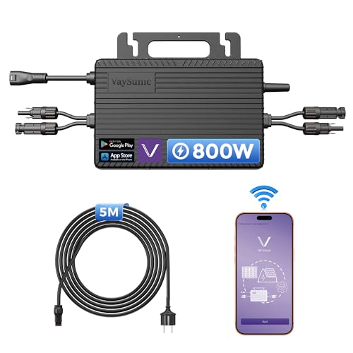 NAHUI 800 W Mikrowechselrichter für Balkonkraftwerke, WLAN, MPPT, IP67, APP
