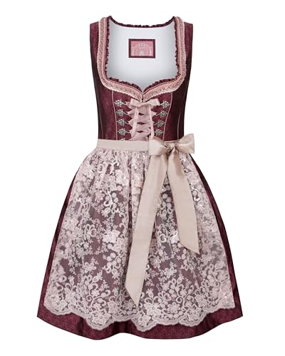 Stockerpoint Damen Rosalinde Mini Dirndl, Bordeaux, 40