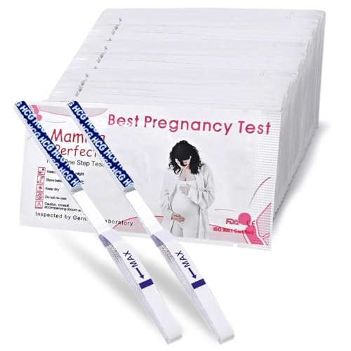 40 Stück Schwangerschaftstest Frühtest,One step schwangerschaftstest,ultraempfindlicher Schwangerschaft Teststreifen Schnellerkennung,Ovulationstest 10 miu, Zuverlässigen Ergebnissen