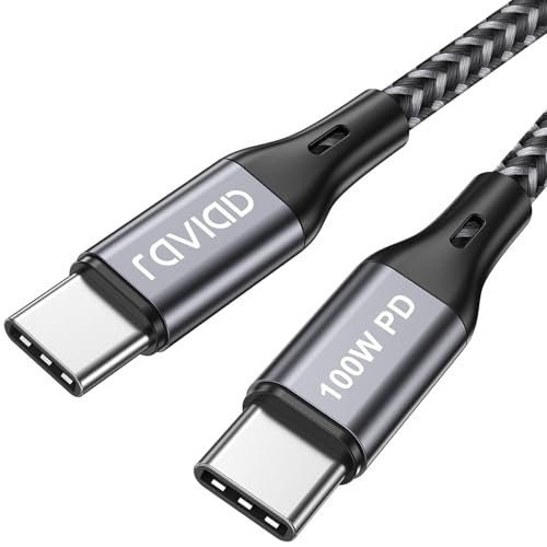 RAVIAD 100W USB C Kabel 1M, PD 5A Schnellladekabel USB C auf USB C Kabel