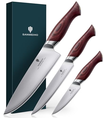 SANMEIHO Messerset 3-teilig, Japanisches Küchenmesserset