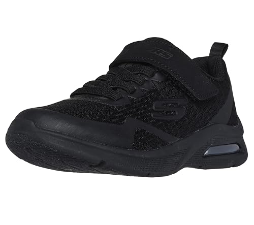 Skechers Jungen Microspec Max Torvix Sneaker, Black Textile Trim, 38 EU