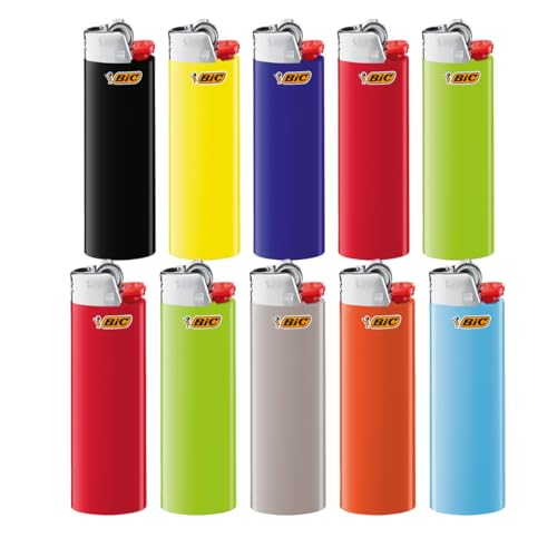 10 Stück Feuerzeuge Neutral mit Zündstein BIC Maxi J26