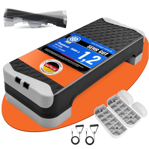 DH FitLife Stepper Für Zuhause | Verstellbares Steppbrett 10/15 cm | Aerobic Stepbenches & Step Up Brett mit Balance-Training | Trittstufe Für Stepper Fitness & Koordinationstraining