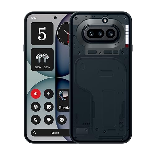 Nothing Phone (4a) - 50 MP Triple-Kamera, bis 70x Ultra-Zoom, Transparentes Smartphone, Langer Akku, 50W Schnellladen, 120Hz AMOLED, Glyph Bar, 8GB+256GB - Schwarz