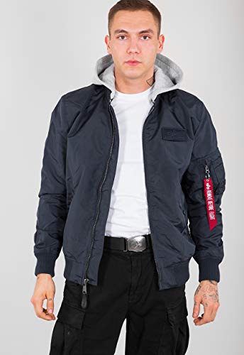Alpha Industries MA-1 TT Hood Bomberjacke für Herren Rep.Blue