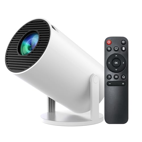 Mini Beamer,4K 1080P Smart Beamer,Projektor Tragbarer mit WiFi 6 und Bluetooth 5.4,Auto Trapezkorrektur Videoprojektor,180°Dreh Beamer Heimkino Outdoor Projector Kompatibel mit HDMI/TV Stick/Laptop