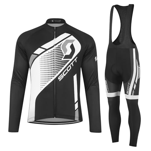 Tedila Radtrikot Langarm Herren Set Rennrad Trikot Fahrradtrikot