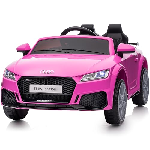 Hikiddo Kinder Elektroauto, Audi Lizenziertes 6V Elektroauto für Kinder ab 3 Jahre - Rosa