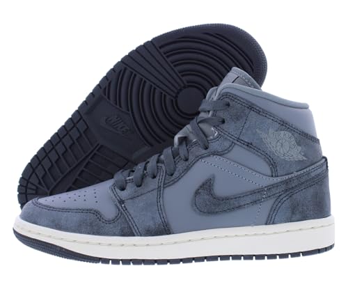 Nike Air Jordan 1 Mid SE Damen Schuhe (FJ3448-001, Smoke Grey/Sail/Off Noir), Smoke Grey/Sail/Off Noir, 39 EU