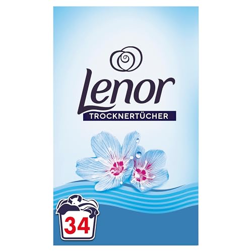 Lenor Trocknertücher, 34 Stück, Aprilfrisch – knitterfreie & frische Wäsche, Lenor Apriflrisch mit Frühlingsblumenduft