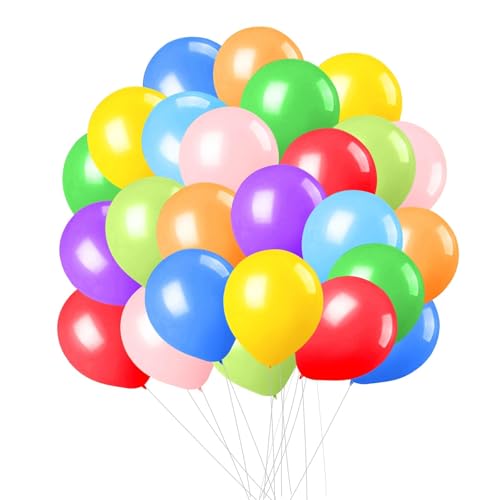 Skythrive 100 Stück Luftballons Geburtstag 9 Farben - Premium Ballons 100% Naturlatex - Plastikfrei & Nachhaltig - Helium Luftballons Bunt Aus Natürlichen Rohstoffen