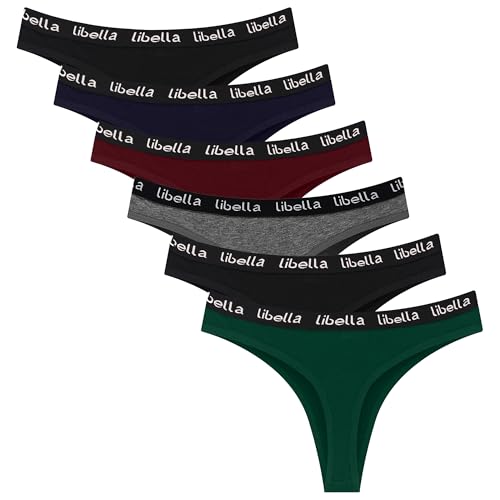 L&K-II Damen Tanga Strings aus Baumwolle Atmungsaktive Unterwäsche 6er Pack 3207 Classic Mehrfarbig S