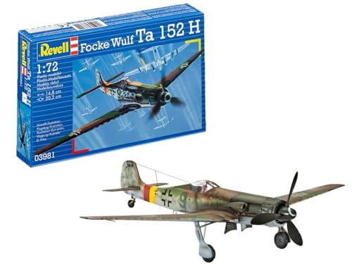 Revell 03981 Focke Wulf TA 152 H I originalgetreuer Modellbausatz im Maßstab 1:72 Level 3 I detailreich und unlackiert I für anfänger und fortgeschrittene