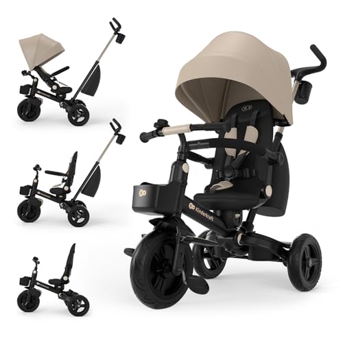 Kinderkraft Aveo 2 PRO Dreirad 6in1, Click&Twist Sitz, Klappbar, Beige