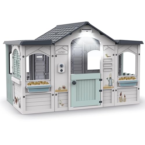 Chicos - Luma House | Geräumiges In- und Outdoor Spielhaus mit Licht, Sound, aufklappbaren Fenstern, Briefkasten & Stickern | Ab 2 Jahren (89656)