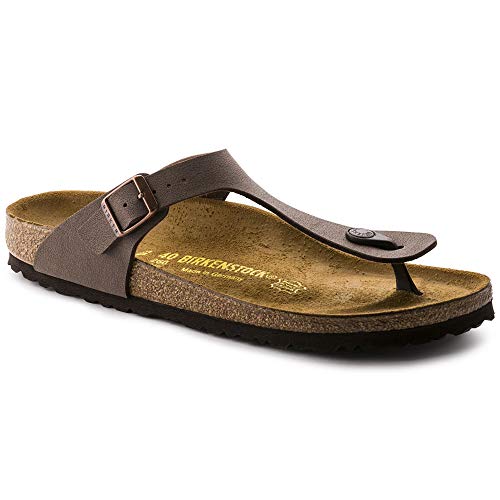 Birkenstock Classic Gizeh Birko-Flor, Unisex-Erwachsene Zehentrenner, Braun (Mocca), 39 EU