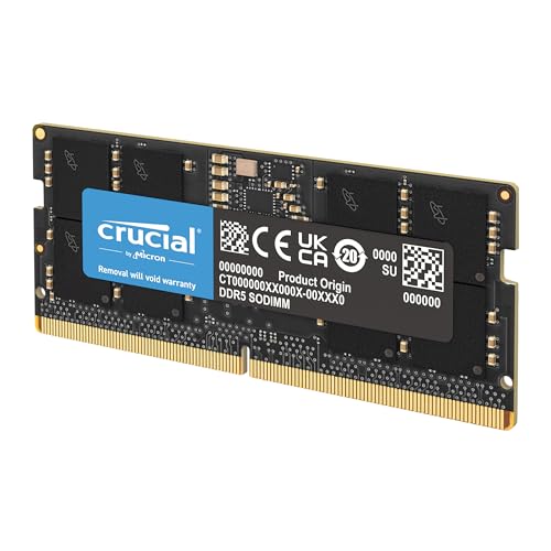 Crucial DDR5 RAM 16GB 5600MHz SODIMM, Arbeitsspeicher für Laptop/Notebook, Mini PC (auch 5200MHz / 4800MHz) CL46 - CT16G56C46S5